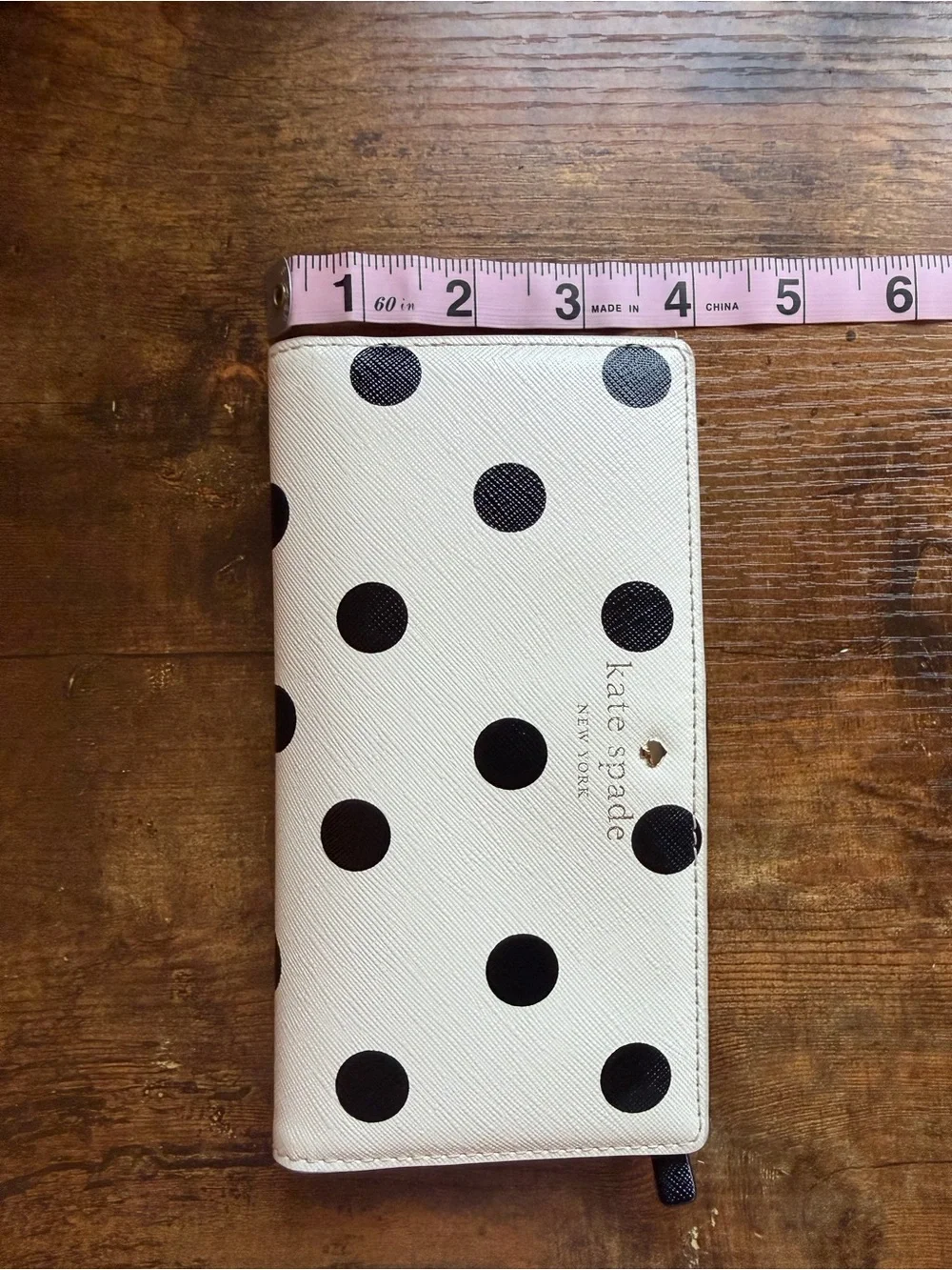 kate spade White & Black Polka Dot Wallet